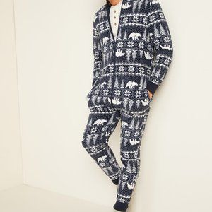 Old Navy Bear Isle Fleece Onesie - Size M